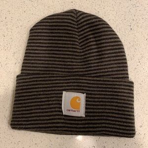 Carhartt Beanie - olive and black stripes